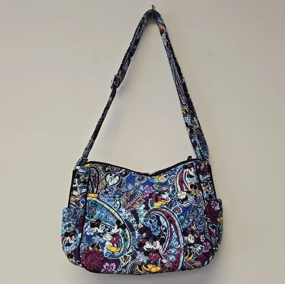 Vera Bradley Disney Large On the Go Crossbody Mickey's Paisley Celebration